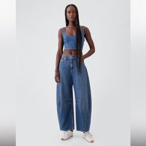 NWT GAP High Rise Horseshoe Jeans in Dark Blue Indigo Denim - 28/6 R